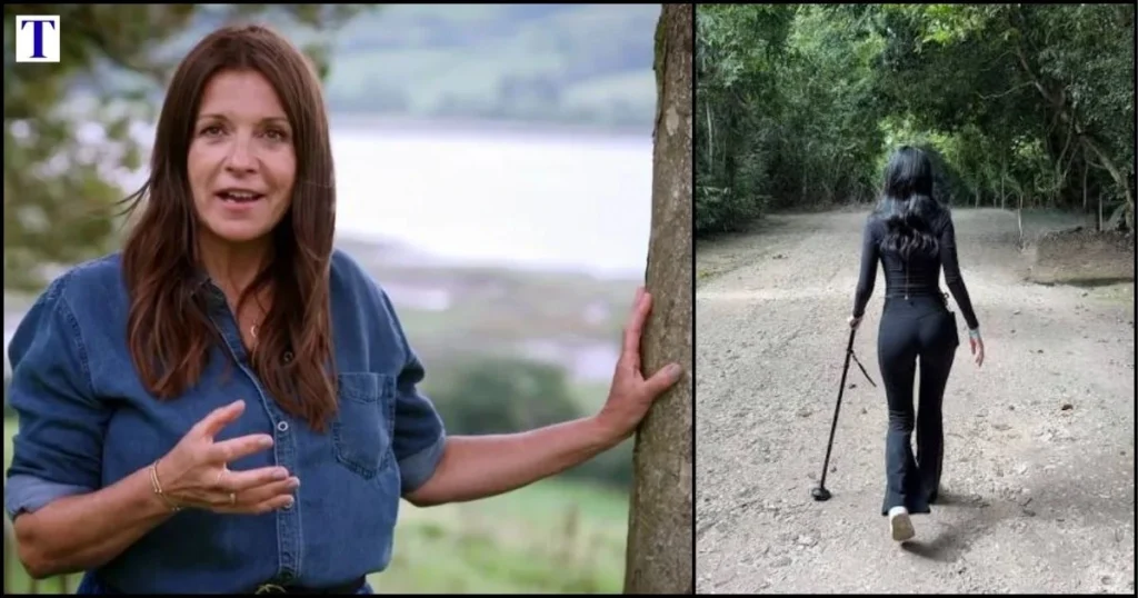 why has ginny buckley got a walking stick